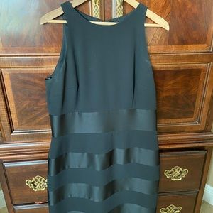 Black Dress Satin Strip